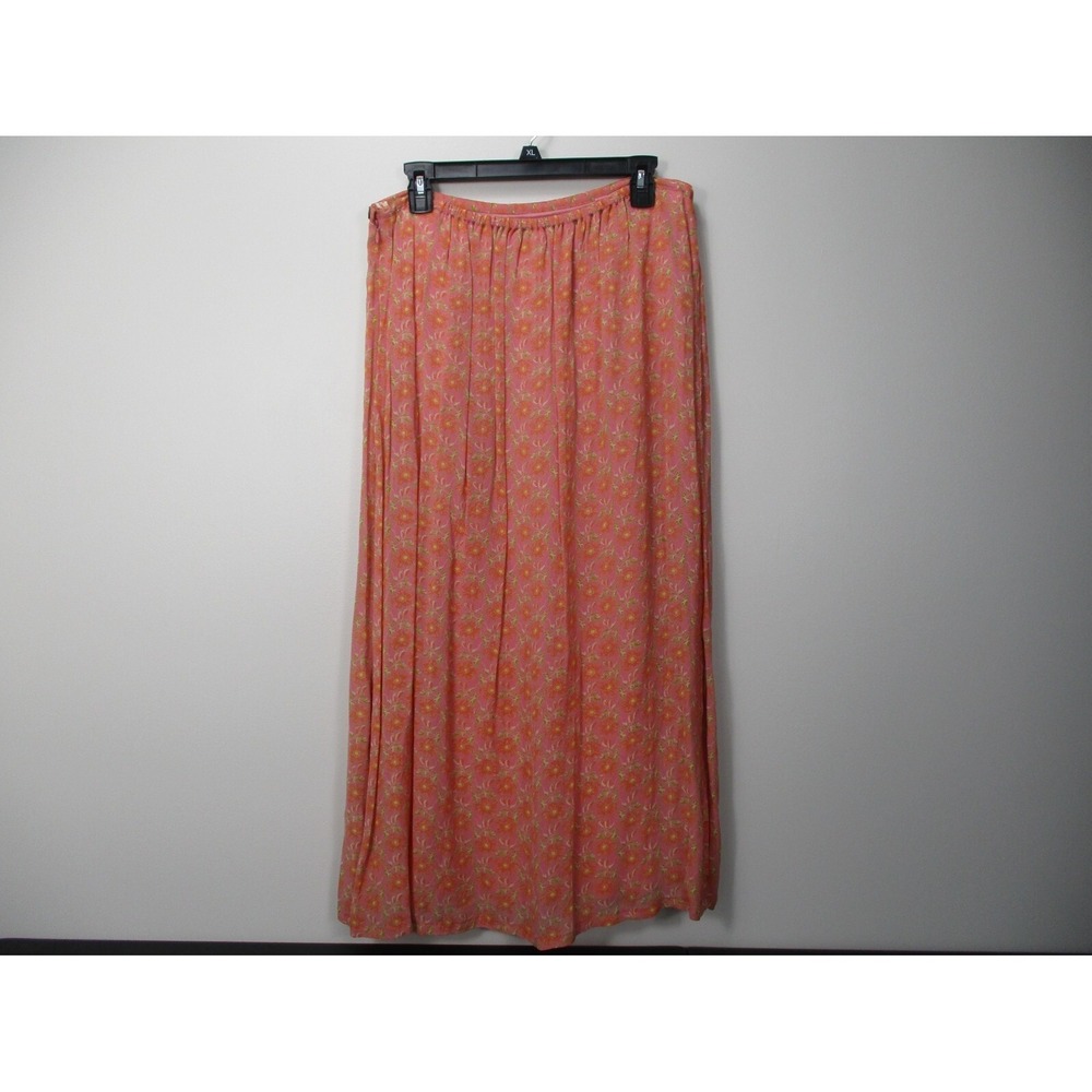 April Cornell Vintage Cottage Core Floral Top S Pink Skirt L Set‎ 2pc
